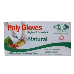 POLY GLOVES NATURAL 500 PK