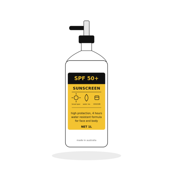 BLACK AND GOLD SUNSCREEN SPF 50 1L