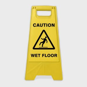 CAUTION WET FLOOR SIGN
