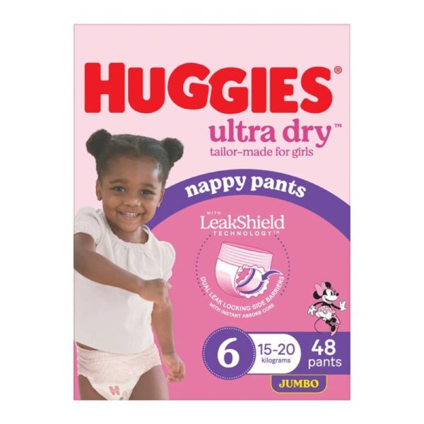 HUGGIES ULTRA DRY NAPPY PANTS SIZE 6
